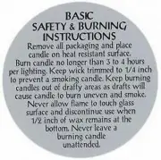 Safety & Burning Instruction Labels (2-1/2") for JAR Candles (FREE SHIPPING)