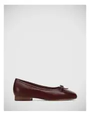 [Wittner] Alaskan Leather Ballet Flat in Wine Red
