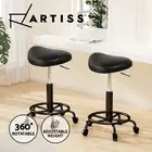 Artiss 2X Salon Stool Swivel Barber Hair Dress Chair Hydraulic Lift PU Leather