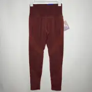 Women's High-Rise Patterned Seamless 7/8 Leggings - JoyLab Marsala Red L