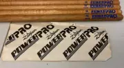 2 New Pair Drumsticks Zildjian’s Power Pro Brand 5B Hickory Wood Tips old stock