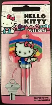 HELLO KITTY Sanrio PAINT House Key Blank SC1 Keyway - Collectable