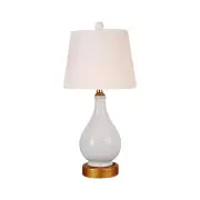 Beautiful White Porcelain Vase Table Lamp 17"