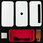 Official Raspberry Pi Zero W White Red Case + Camera Cable + 2 Extra Lids