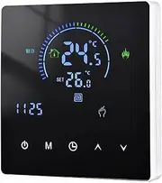 Smart Thermostat,Smart Intelligent Thermostat Temperature Controller for Water Heating Equipment LCD Display Touch Button Programmable Underground Heating for Home Office School Hotel