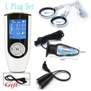 3 Size Plug Electro E-Stim Pulse Shock Host 2 Rings Therapy Device Set BDSM%-