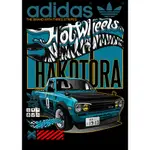 愛迪達 阿迪達斯 X HOTWHEELS 貼紙酷鐵 STREEWEAR CAR RACING 貼紙絲網印花 T 恤夾克連