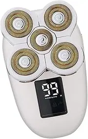 Digital Display Electric Shaver Rechargeable Hair Trimmer Practical Shaving Tool (white, Without Lubricating Oil)