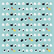 Hama pattern small cloth furoshiki 50cm rice ball lineup