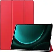 YKNIUFLY Case for Samsung Galaxy Tab S9 FE Plus, PU Slim Cover, with Auto Sleep/Wake up Hard Trifold Stand Cover, Case for Samsung Galaxy Tab S9 FE Plus.(Red)