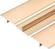 uxcell 3pcs Aluminum T Molding Floor Transition Strip, 35.4inch Door/Tile/Carpet to Tile Transition Strip, Doorway Edge Trim for Wood Vinyl Laminate Floors, 36inch x 1.3inch Gold