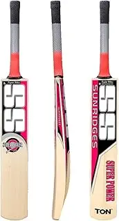 SS Super Power English Willow Cricket Bat, Full Size Short Handle