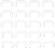 [DATOA] 20Pcs Clear Septum Rings Retainer 14G/16G Flexible Acrylic U-Shaped Nose Ring Septum Piercing Hider Body Jewelry