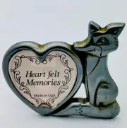 Vintage 1990s Pewter Finish Fox Heart Picture Frame