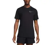 Nike Mens Run Division Dri FIT Running Tee - Black