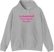 [X.Style] The Bombshell Has Entered The Villa Funny Got A Text Chat Meme Hoodie for Adults Hooded Neck Long Sleeve Pullover Grey L