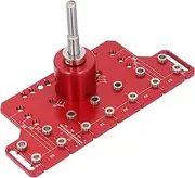 Shelf Pin Jig and Concealed Hinge Jig 2 in 1, Shelf Pin Drilling Jig, Aluminum Alloy Cabinet Hole Drilling Template for Woodworking, with 7 Drill Bits