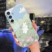 Lulumi-Phone Case For Samsung Galaxy S24FE/SM-S721, Cartoon Fashion Design Dirt-resistant Durable Anti-knock Cute Colorful Phone Lens Protection Silicone Protective TPU Waterproof