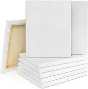 Pack of 5 Blank Canvas Panel, 40x40cm Canvas Boards for Painting Premium Quality White Cotton Painting Canvas for Acrylic, Oil, Gouache and Tempera Paints (40 x 40cm)