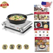 Portable 1200W Single Burner Hot Plate with Infrared Heating - Easy to Clean