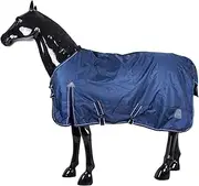 Horse Blankets for Winter Waterproof Blue, Windproof and Breathable Turnout Winter Horse Blanket, Ripstop Horse Winter Blanket