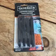 General 4 Soft Compressed Charcoal Set #957A-BP