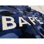 A BATHING APE BAPE 藍狼水鑽 藍迷彩外套 L號