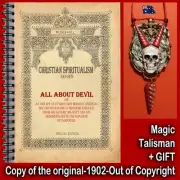 Antique Book Occult Black Magic Esoteric Manuscript Satanic Devil Grimoire Satan