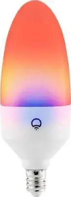 25-Watt Equivalent B10 Smart RGB Wi-Fi E12 Candelabra LED Light Bulb, Works W/Al