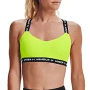 Under Armour Women's Crossback Low Sports Bra - High-Vis Yellow/Black/White