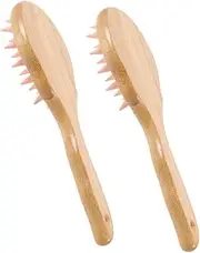 Ipetboom 2pcs Long Handle Scalp Massage Brush Versatile Hair Brush for Wet and Dry Curly Hair Effortless Scalp
