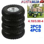 10" Solid Rubber Tires Wheels 4.10/3.50-4" 5/8" Bearing for Gorilla Cart Tyres