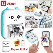 Thermal Printer Photo Label Sticker Maker Portable Wireless Bluetooth Paper Roll