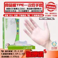 在飛比找蝦皮購物優惠-現貨 一次性TPE手套 一次性透明手套 塑膠手套 TPE手套
