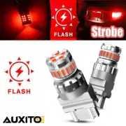AUXITO 3157 LED Strobe Flash Brake Tail Stop Light Parking Warning Bulbs 2X (for: Volkswagen)