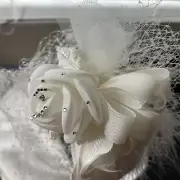 bridal hair piece By Private Label By G. # 4 Roses Clip & Netting