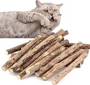 HUIRUMM Cat Catnip Sticks, 40 Pcs Chew Sticks for Cats, Chew Toy Cat,Kitten Chews Dental Treats Teething Stick for Cats Teeth Cleaning Play and Relax of All Ages Kitty