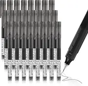 RIANCY Rolling Ball Pens Quick Dry Ink 0.5 mm Extra Fine Point Pens Liquid Ink Pen Rollerball Pens Black Color for Note taking school teacher Pens Smooth Writing Pens Bulk Pens Office Supplies 24pack