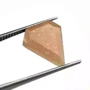 [WHOLESALE] NATURAL PEACH MOONSTONE FACETED SLICE DIAMOND SHAPE LOOSE GEMSTONE