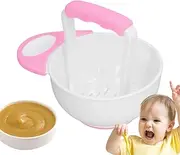 Food Masher Bowl | Fruit Crusher with Grinding Rod | Non-Slip Food Mill Bowl, Portable Food Masher Maker, Anti-Scalding Food Crusher