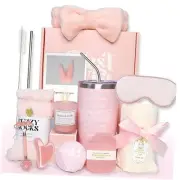 Birthday Gifts for Women, Self Care Gifts, Get Well Soon Gift Baskets for Pink
