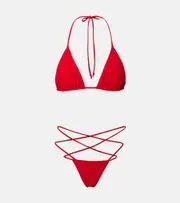 [Norma Kamali] Norma Kamali Criss Cross bikini AU 14 red