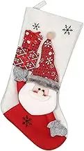 MOLUCKFU Christmas Socks Xmas Sock Hanging Ornaments Christmas Tree Ornament Xmas Candy Bag Festival Xmas Stocking Christmas Stocking Treat Bags Decorative Christmas Stocking Xmas Present Bag