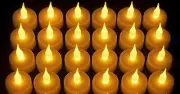 24 Pc Flickering Battery Flameless LED Tea Lights Tealight Votive Candles
