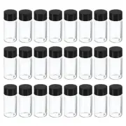 24Pcs 10mL Glass Vials LIQUID SAMPLING Sample Vial Storage w Caps