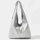 NEW! Kimchi Blue SILVER HOBO BAG w/Bow Strap & Zip Pouch, Vegan SOLD OUT & RARE!