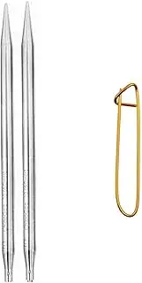 [ChiaoGoo] Knitting Needles Tips 5 inch (13cm) for Twist Red Lace Interchangeable Set Bundle with 1 Artsiga Crafts Stitch Holder, Stainless Steel, Size-US-10.5-(6.5mm)