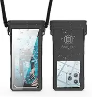 ShellBox Touch Waterproof Phone Case, Underwater Phone Pouch 15M with Lanyard for Swimming Snorkeling Rain Dustproof for iPhone 15 14 13 Pro Max Samsung Huawei
