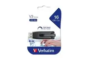 Verbatim 16GB V3 USB3.0 Grey Store inchn inchGo V3 Rectractable USB Storage Drive Memory Stick