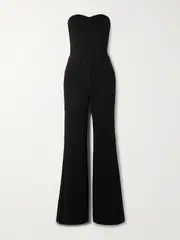 [Rivet Utility] Rivet Utility - Dynamite Strapless Cotton-blend Twill Jumpsuit - Black - small small Black